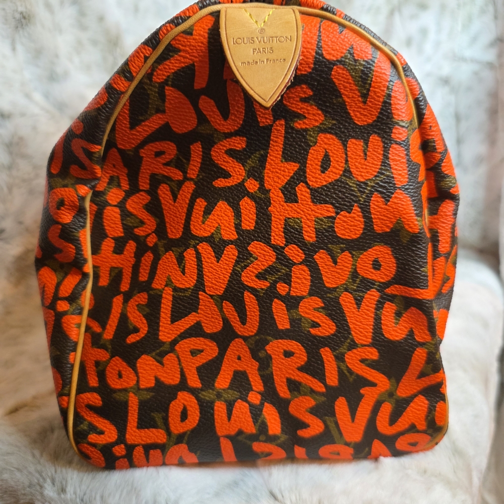 Louis Vuitton Bold Orange and Brown Satchel - Picture 15 of 15